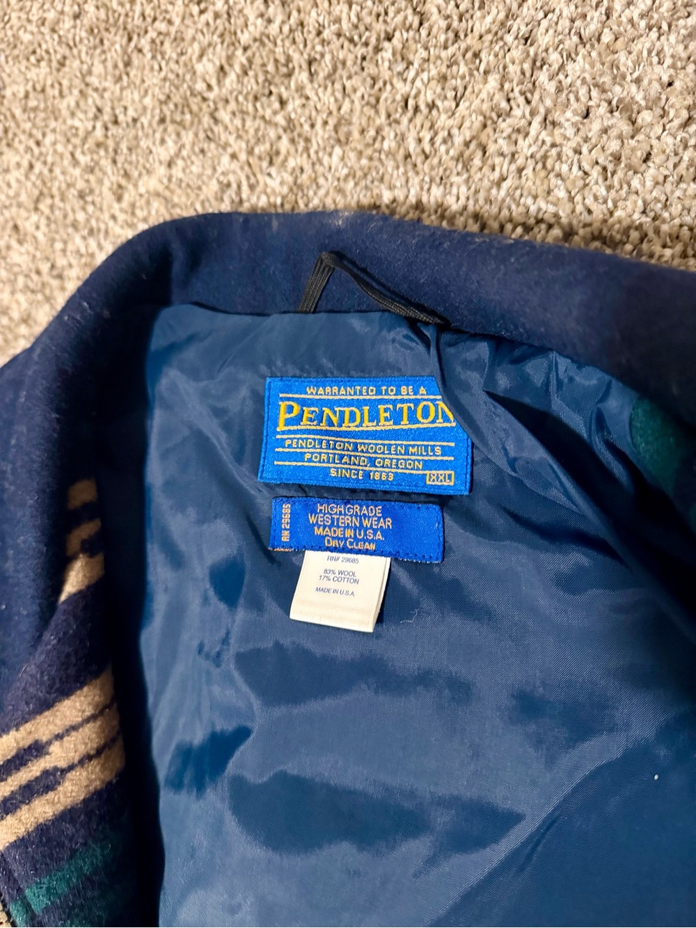 Men’s Pendleton Jacket - Picture 2 of 3